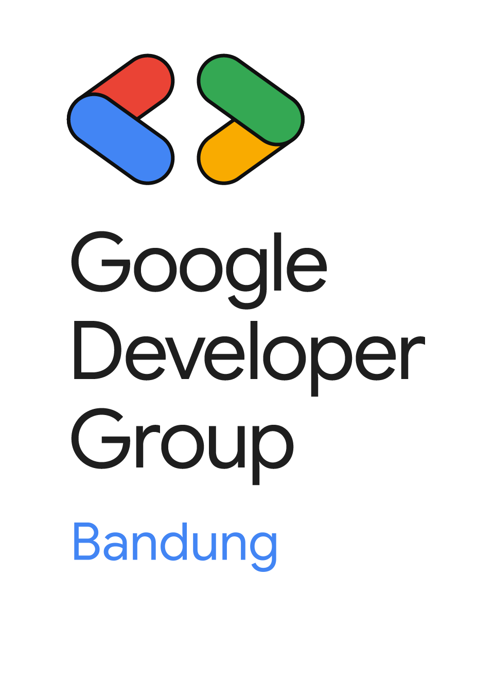 GDG Bandung Stacked Light Logo